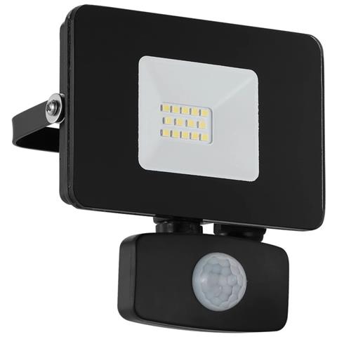 Lampada LED Sensore Parete Esterna Faedo 3 10W 11x5x13,5 cm Nera - Foto 1