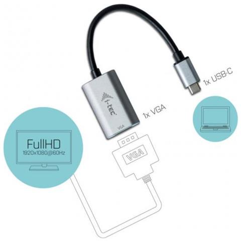 Metal C31METALVGA60HZ USB-C 3.1 Grigio cavo di interfaccia e adattatore - Foto 2