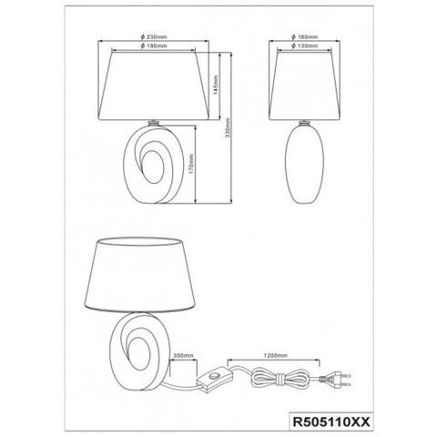 Lampada Da Tavolo Taba 16 X 23 X 33 Cm E14 Ceramica 40w Oro - Foto 2