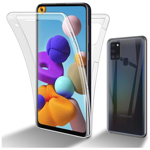 Custodia Compatibile Con Samsung Galaxy A21s In Transparente - 360° Full Body Copertura Protettiva - Protezione Anteriore E Posteriore, Protezione A Tutto Tondo Con Protezione Del Display - Foto 1