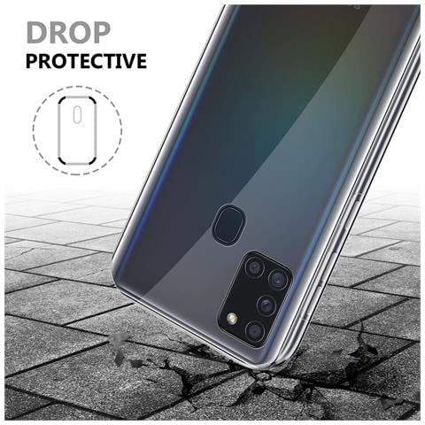 Custodia Compatibile Con Samsung Galaxy A21s In Transparente - 360° Full Body Copertura Protettiva - Protezione Anteriore E Posteriore, Protezione A Tutto Tondo Con Protezione Del Display - Foto 7