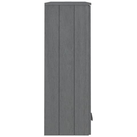 Scaffale Superiore Per Credenza Grigio Scuro 85x35x100 Cm Pino - Foto 9