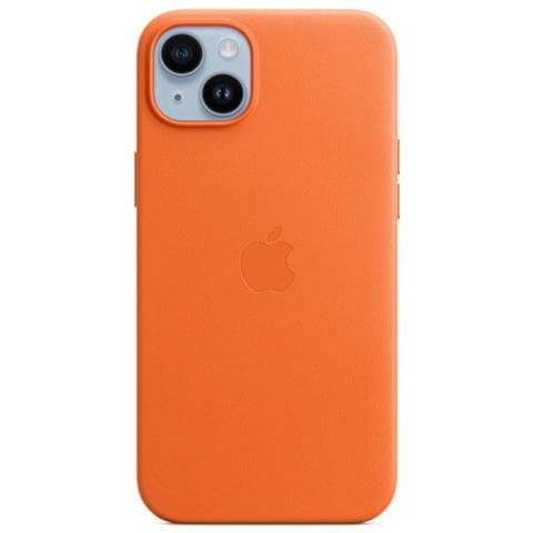 Iphone 14 Plus Cover Con Magsafe In Pelle Arancione - Foto 1