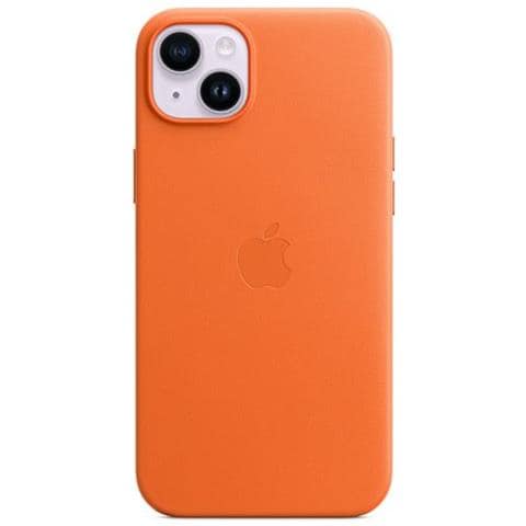 Iphone 14 Plus Cover Con Magsafe In Pelle Arancione - Foto 2