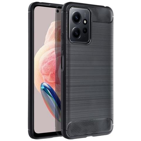 Custodia B-case Tpu Silicone Cover Case Per Xiaomi Redmi Note 12 4g Carbon Metal Black - Foto 1