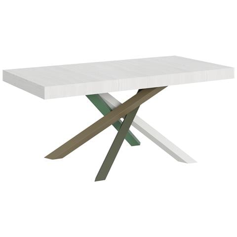Tavolo Allungabile 90x180/284 Cm Volantis Telaio Gambe 4 Colori (a) - Bianco Frassino - Foto 5