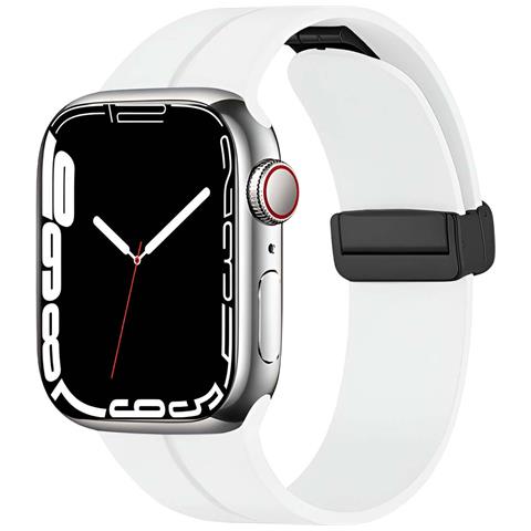 Cinturino Per Apple Watch 42/44/45mm Sport Con Chiusura Magnetica, Bianco - Foto 2