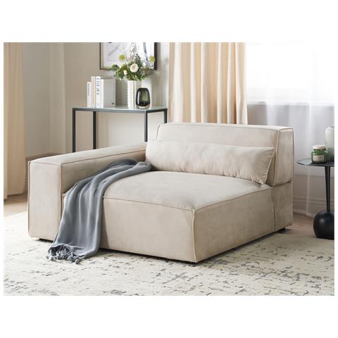 Modulo Angolare Hellnar Velluto Beige Chiaro Lato Destro - Foto 1