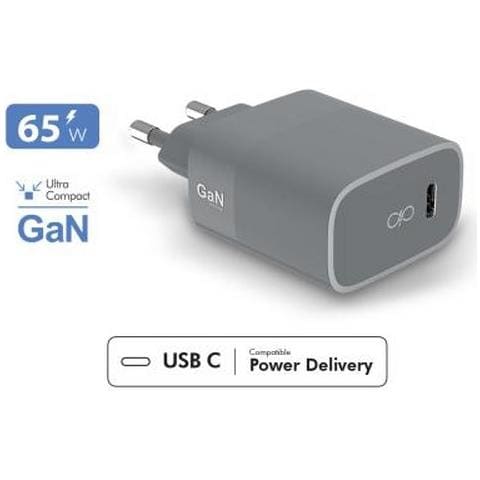 Caricabatterie Usb C 65w Power Delivery Gan Extra-rapido, Grigio - Foto 2