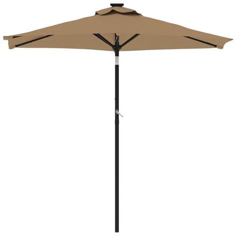 Ombrellone Giardino Con Palo In Acciaio Tortora 225x225x212 Cm - Foto 3