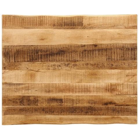 Piano Tavolo Bordi Vivi 100x80x2,5 Cm Legno Di Mango Grezzo - Foto 1