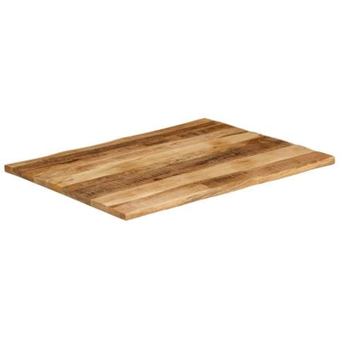 Piano Tavolo Bordi Vivi 100x80x2,5 Cm Legno Di Mango Grezzo - Foto 2