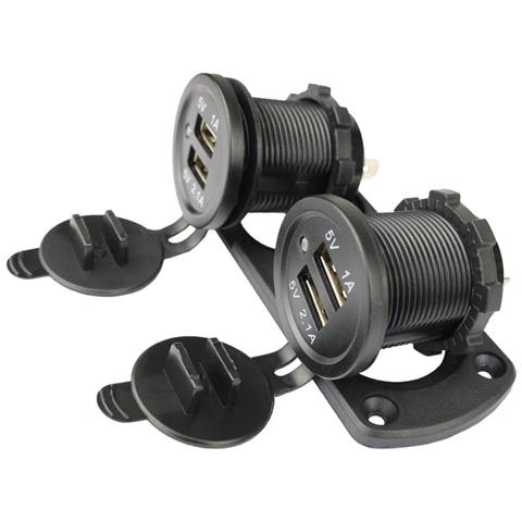 Caricatore Per Auto Doppio Usb Con Luce Blu (pannello A 2 Prese) - Foto 2