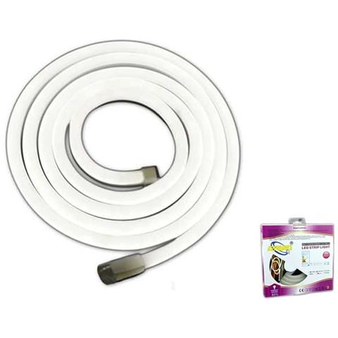 Striscia Led 2 Mt Metri Luce Fredda Flessibile Tubo Decorativo Neon Ip65 12v - Foto 1