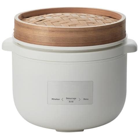 Pentola a Vapore 4 Numero di Cestelli Libera Installazione 500 W Colore Bambù / Bianco - Foto 1