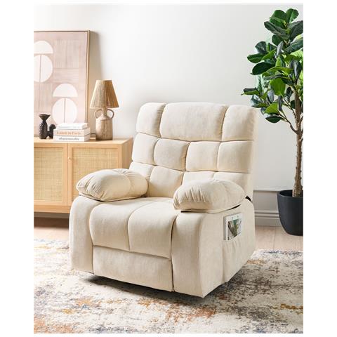 Poltrona Tessuto Beige Chiaro Ares - Foto 1