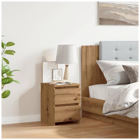 Comodino Rovere Artigianale 30x30x40 Cm In Legno Multistrato - Foto 2