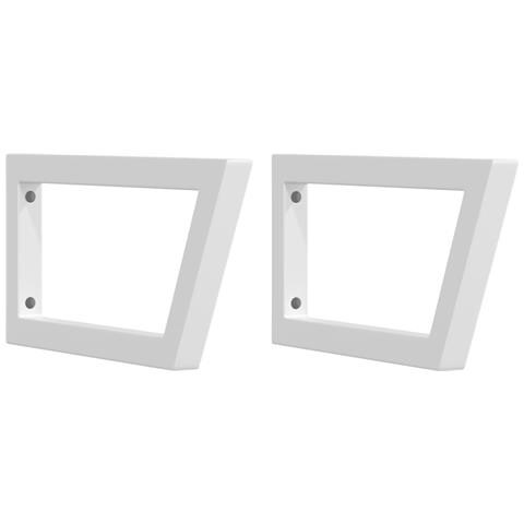 Reggimensole Per Lavabo 2 Pz Bianche Trapezio In Acciaio - Foto 2