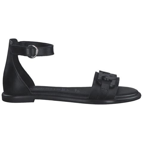 Black Leather Casual Open Sandals Sandali Pelle Scarpe Donna Nero Eu 37, 1-28128-20 003 - Foto 1