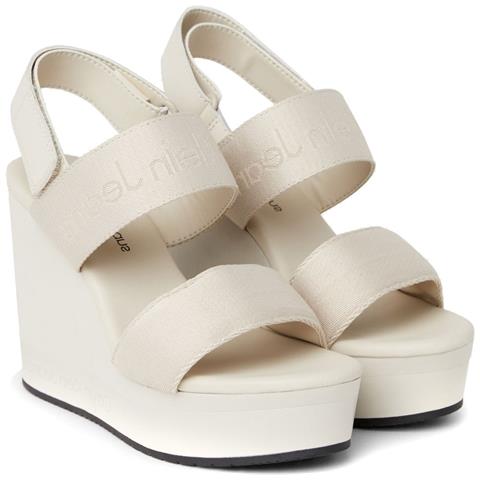 Wedge Sandal Webbing Sandali Sintetico Scarpe Donna Beige Eu 40, Yw0yw01360 0f4 - Foto 1