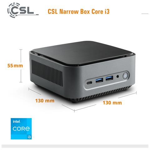 Mini Pc Narrow Box Intel Core i3 N305 Hexa Core 3.8 GHz Ram 16 GB SSD 1 TB 4xUSB 3.1 Windows 11 Pro - Foto 2