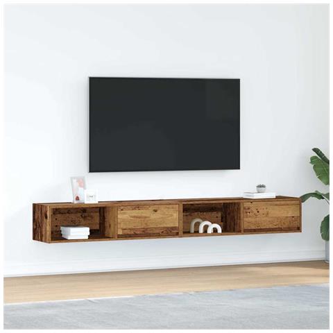 Mobili Porta TV 2 pz Legno Antico 100x31x25,5 cm in Truciolato - Foto 1