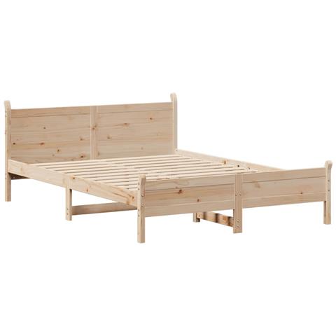 Letto Senza Materasso 120x200 Cm In Legno Massello Di Pino - Foto 3