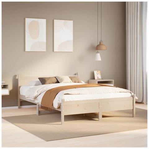 Letto Senza Materasso 120x200 Cm In Legno Massello Di Pino - Foto 1