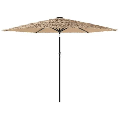 Ombrellone Giardino Con Palo In Acciaio Marrone 288x288x225 Cm - Foto 1