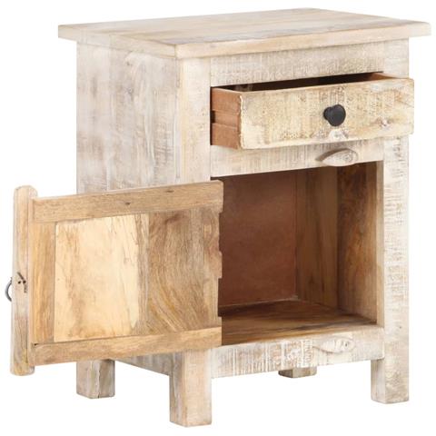 Comodino 40x30x50 Cm In Legno Di Acacia Grezzo - Foto 1
