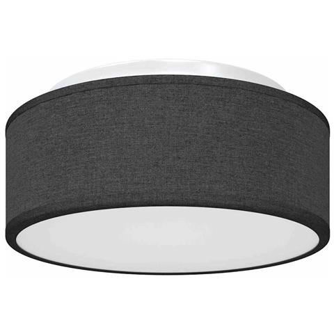 Lampada da soffitto  Flush Mount Nera Ø 30 cm in Tessuto con attacco E27 - Foto 1