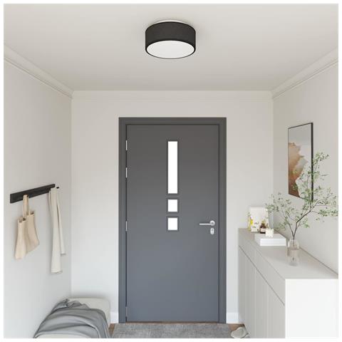 Lampada da soffitto  Flush Mount Nera Ø 30 cm in Tessuto con attacco E27 - Foto 2