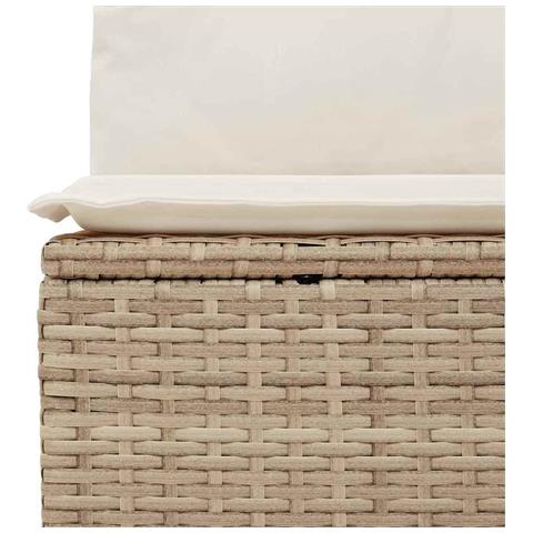 Set di Divano da Giardino a 8 Pezzi con Cuscini Beige in Rattan Polipropilene e Acacia - Foto 9