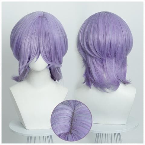 Parrucca Cosplay Viola - Fibra Ad Alta Temperatura, Vestibilità Regolabile Per Giochi Di Ruolo Anime E Feste - Foto 2