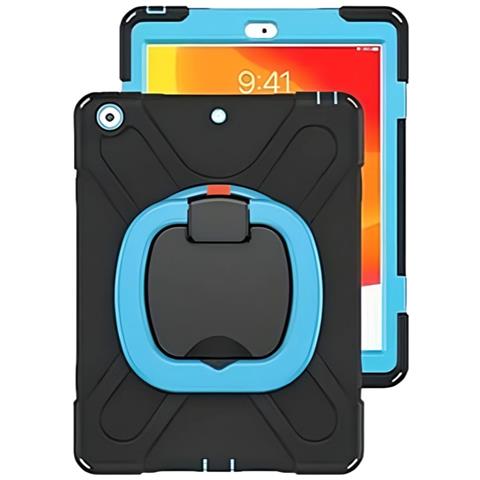 Custodia Armata Con Supporto Girevole Per Ipad 7/8/9 10.2 Pollici Nera - Foto 2