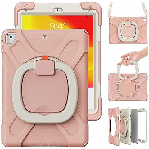 Custodia Per Ipad Air 2/air/pro 9.7"" Blindata Con Supporto Rotante Rosa - Foto 1