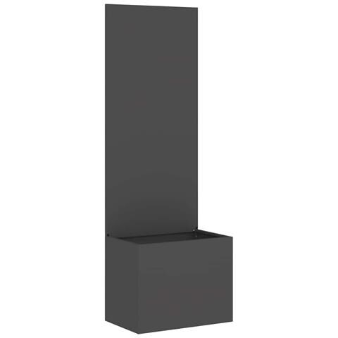 Vaso da Giardino con Pannello Decorativo Nero 50 x 140 cm - Foto 1