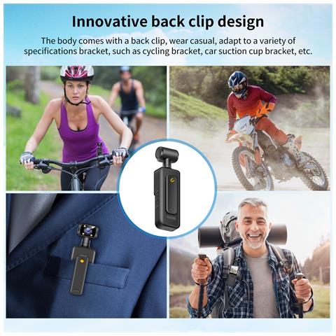 M12+ Wifi Hd Body Worn Camera - Videoregistratore Portatile Con Visione Notturna E Rilevamento Del Movimento - Foto 7