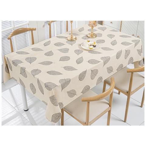 Tovaglia Antimacchia Idrorepellente Pvc Proteggi Tavolo Maniva Glitter D1 Foglie 140x240 Foglie D1 - Foto 1