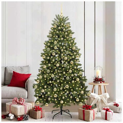 Albero di Natale artificiale Verde 210 cm PVC e Metallo - Foto 2