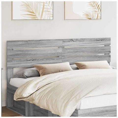 Testiera con testiera Grigio Sonoma 180 cm Legno multistrato - Foto 2