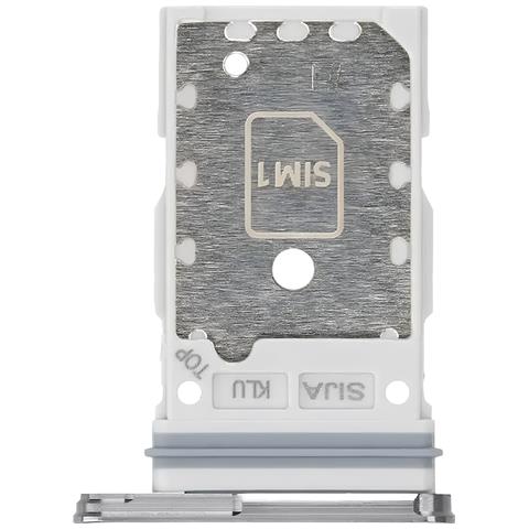 Cassetto Sim Originale Per Galaxy S22 / S22 Plus Vano Dual Nano Sim, Bianco - Foto 1