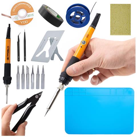 Set Di Saldatura Op60w - Stazione Saldante Con Potenziometro | 60w, 200-450°c, 6 Punte | Per Elettronica E Riparazioni - Foto 1