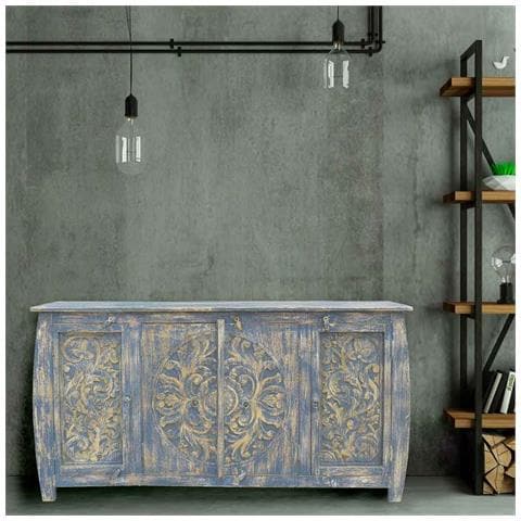 Credenza In Legno Grigio 165x40x83 - Foto 2