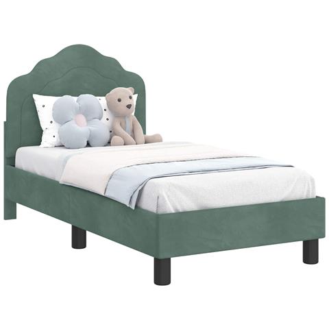 Struttura letto per bambini con testata Verde Mare 70 x 140 cm - Foto 1