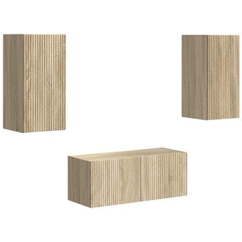 Set mobile TV 6 pcs Rovere Sonoma Legno multistrato - Foto 1