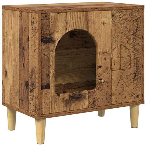 Casa per Gatti Legno vecchio 51 x 30 x 52 cm Legno multistrato - Foto 1