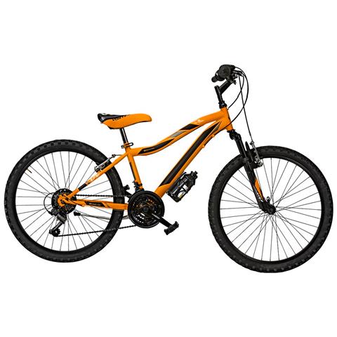 Bici Da Ragazzo Mountain Bike 24 Mtb Vortex Bicicletta Vx24sf Con Forcella Ammortizzata E Cambio 18v - 38 Arancio Nero Argento Opaco - Foto 1