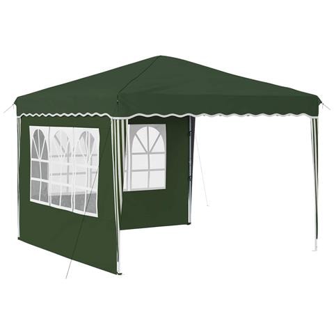 Tenda per feste a pop-up 288 x 288 x 245 cm Verde - Foto 1