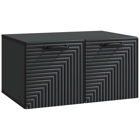 Mobile Porta TV da Muro Nero 59,5 x 41 x 30 cm - Foto 1